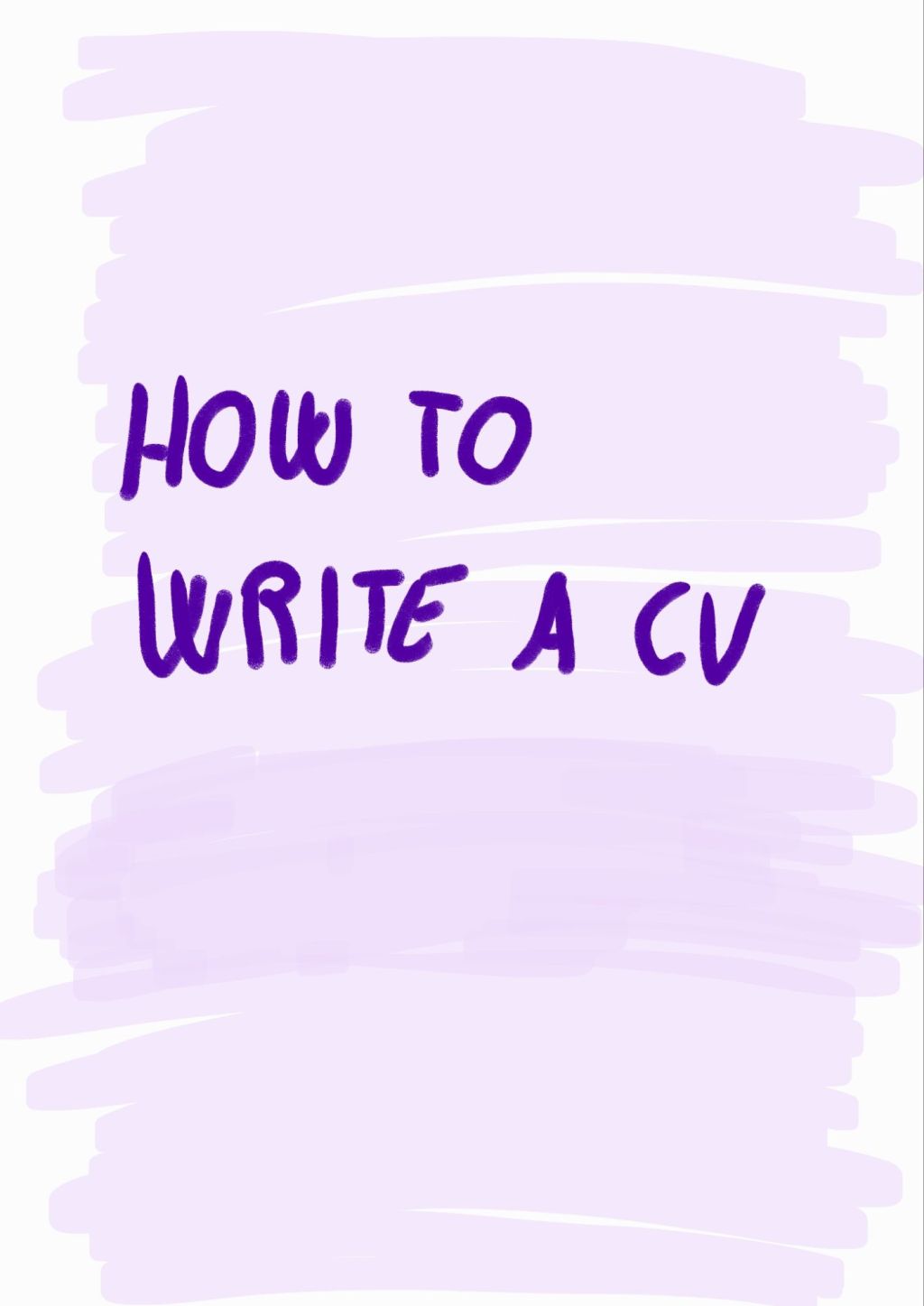 How to write a CV 